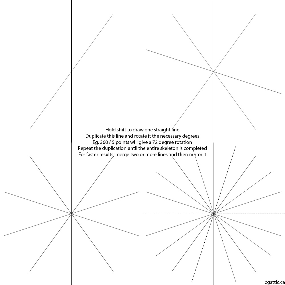 1000x1000 Star Cartoon Drawing In Steps With Photoshop - Star Cartoon Drawing