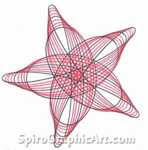 297x300 Drawing The Pointed Star Spirographicart - Star Design Drawing