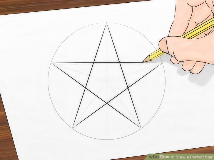 728x546 How To Draw A Perfect Star Steps - Star Design Drawing