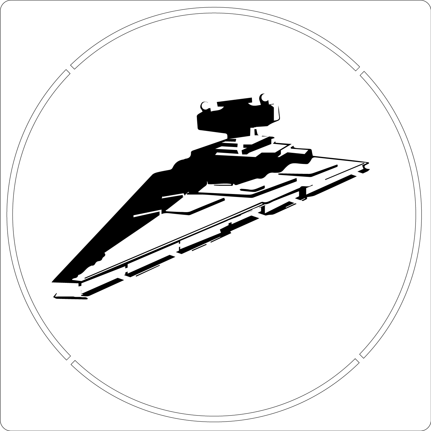 1475x1475 star destroyer stencil template stencil templates star wars - Star Destroyer Drawing