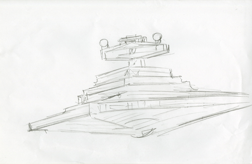 500x325 Star Wars - Star Destroyer Drawing