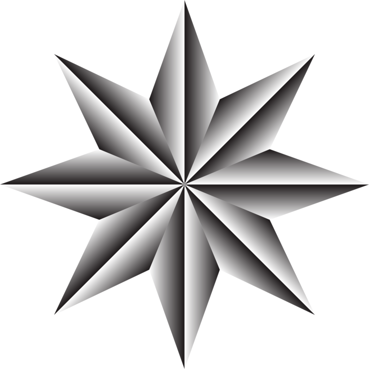 750x750 North Star Drawing - Star Drawing Black And White