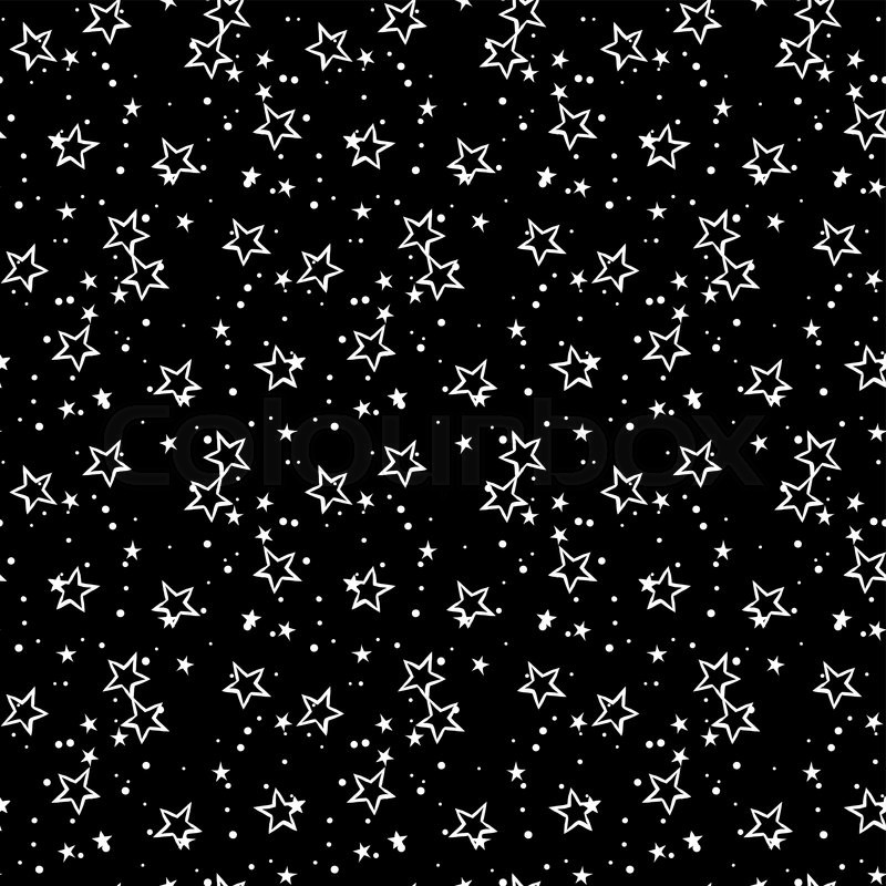 800x800 Vector Pattern With Stars Star Stock Vector Colourbox - Star Drawing Black And White