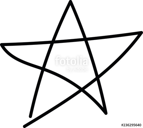 500x448 Star Drawing Vector Hand Drawn Sketch Illustration Stock Image - Star Drawing Designs