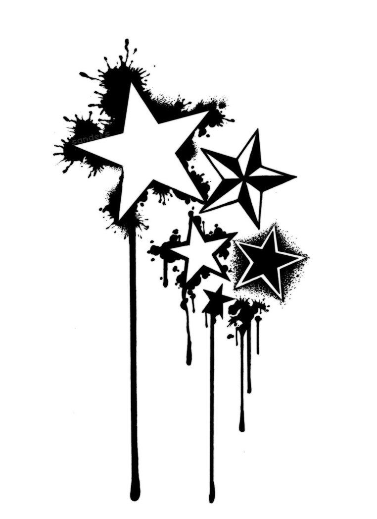 762x1047 Star Tattoo Drawings Stars Tattoo - Star Drawing Designs