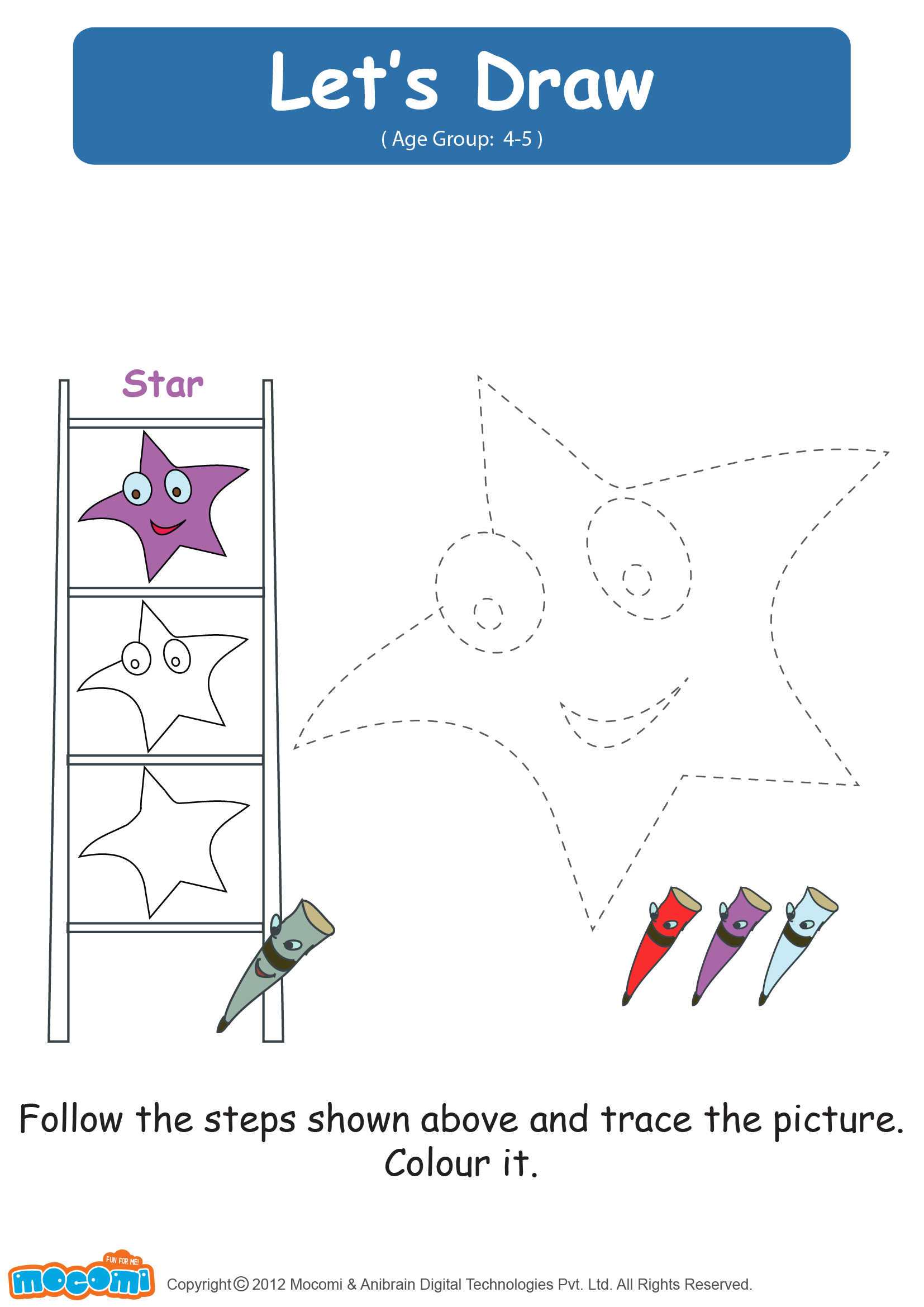 1654x2339 Lets Draw A Star - Star Drawing For Kids