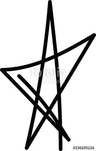 318x500 Star Drawing Vector Hand Drawn Sketch Illustration Stock Image - Star Drawing Images