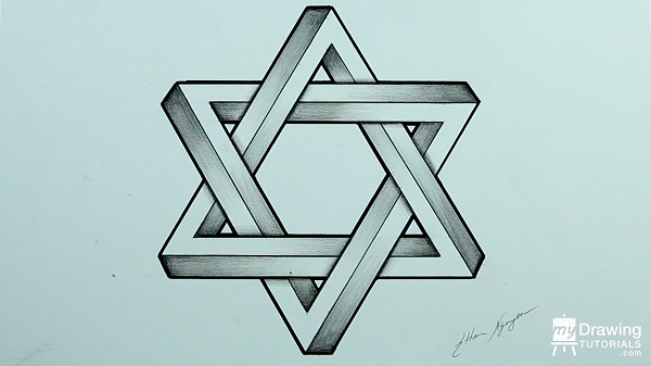 600x337 How To Draw An Impossible Star Of David My Drawing Tutorials - Star Drawing Images
