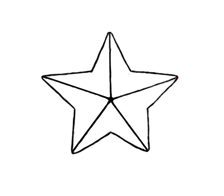 451x396 How To Draw A Star - Star Drawing Outline