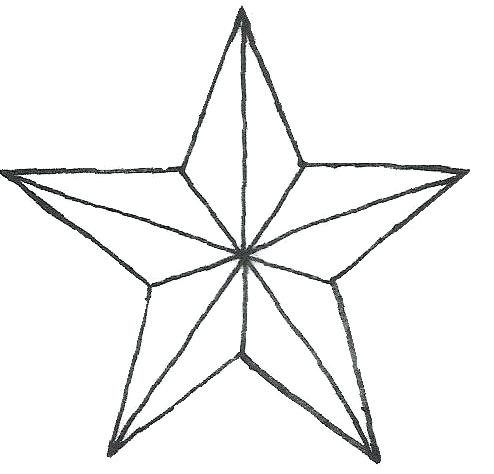 494x474 Small Stars Template Starfish Clipart Outline - Star Drawing Outline