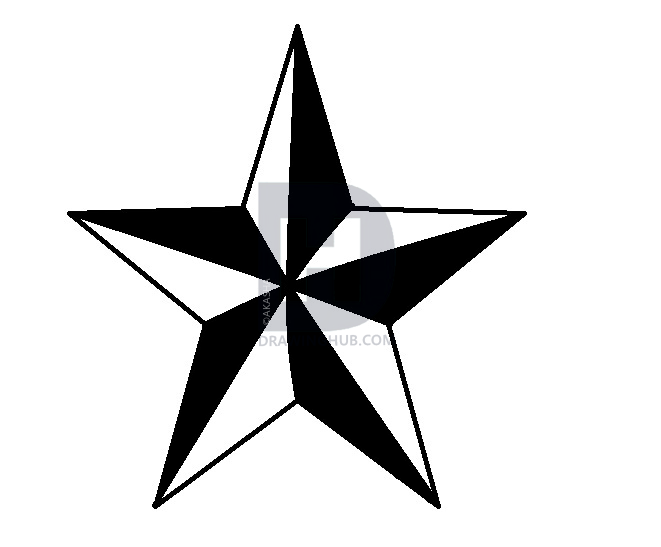 661x547 How To Draw A Star, Step - Star Drawing Pictures