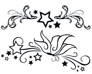 300x240 Stars Butterfly Fashion Tattoo Tattooforaweek Fashion - Star Drawing Tattoo