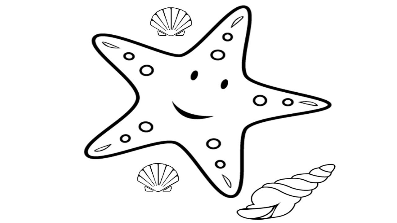 1280x720 easy drawing for kids starfish drawing how to draw starfish - Star Fish Drawing
