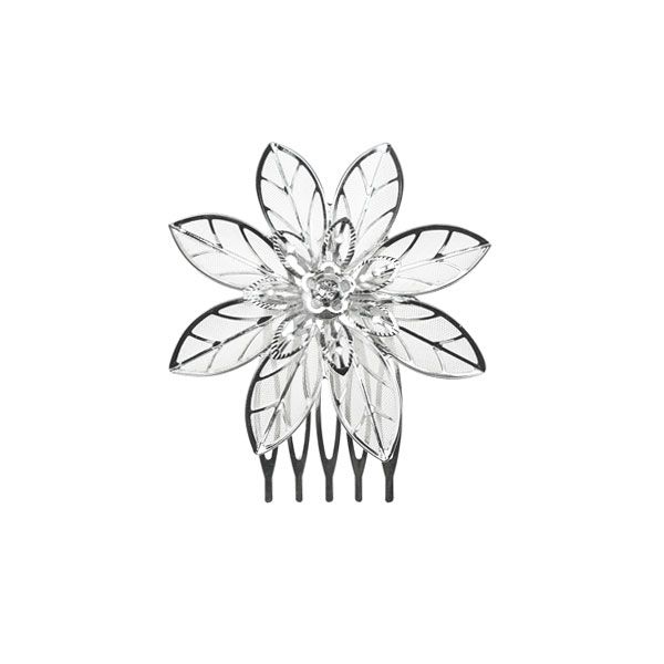 600x600 hair comb silver with star flower goldilocks - Star Flower Drawing