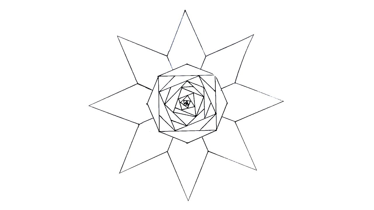 1280x720 How To Draw A Star Flower - Star Flower Drawing