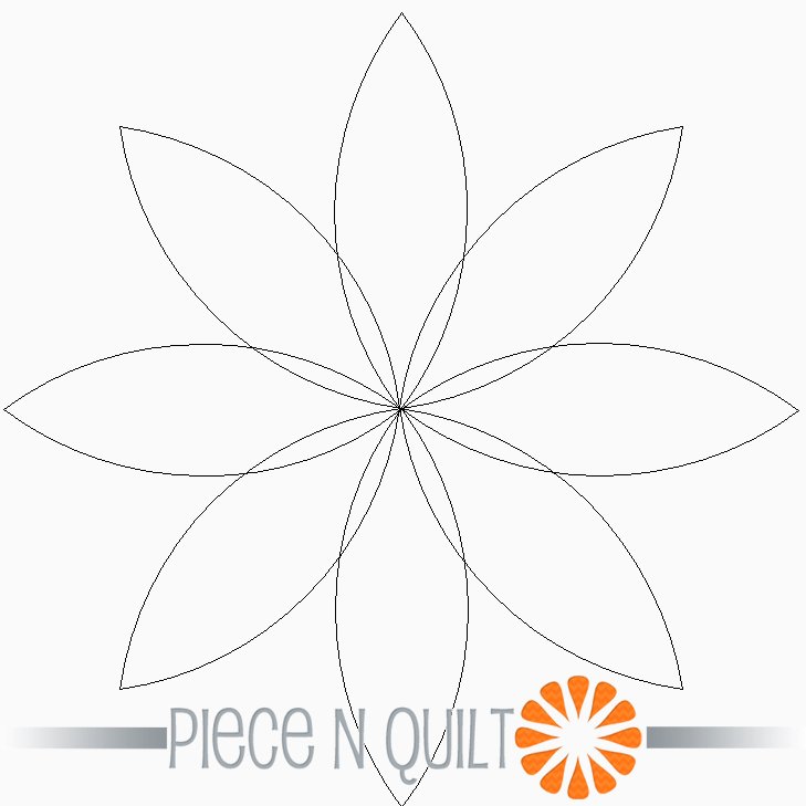 729x729 Star Flower Machine Quilting Pattern - Star Flower Drawing