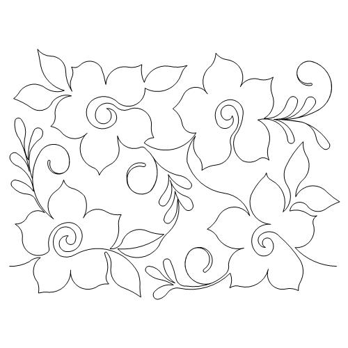 500x500 star flower swirl anne bright designs - Star Flower Drawing