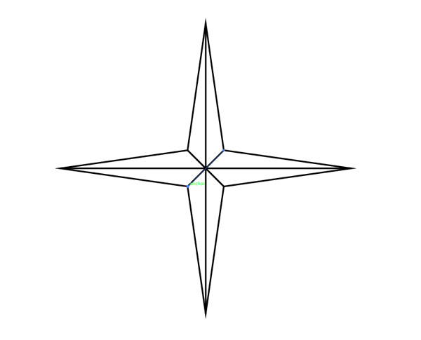 600x485 How To Create An Ornate Compass Rose In Illustrator - Star Line Drawing
