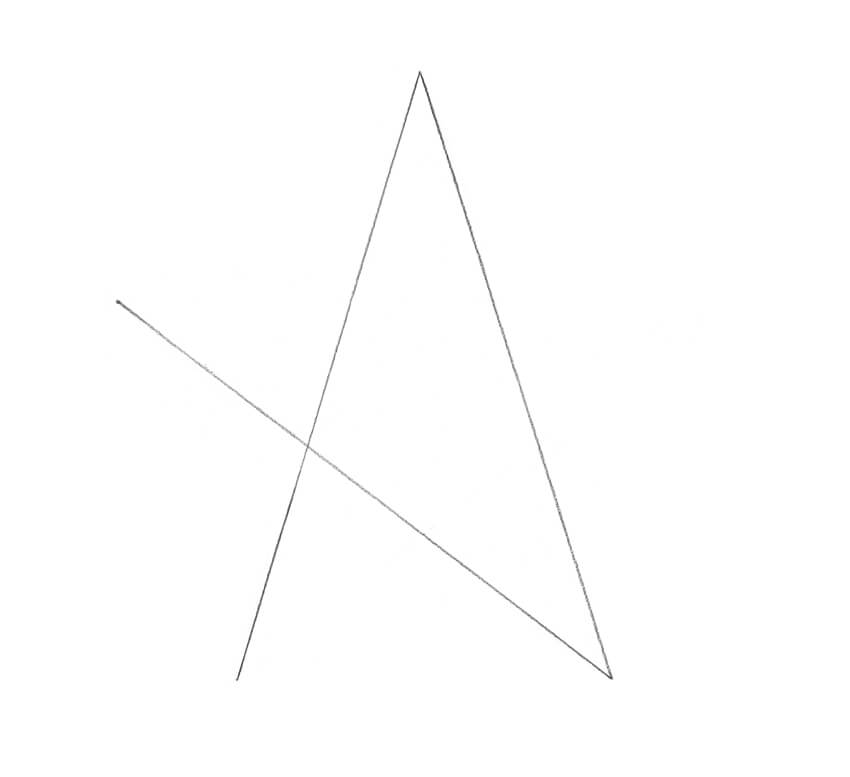 850x777 How To Draw A Star - Star Line Drawing