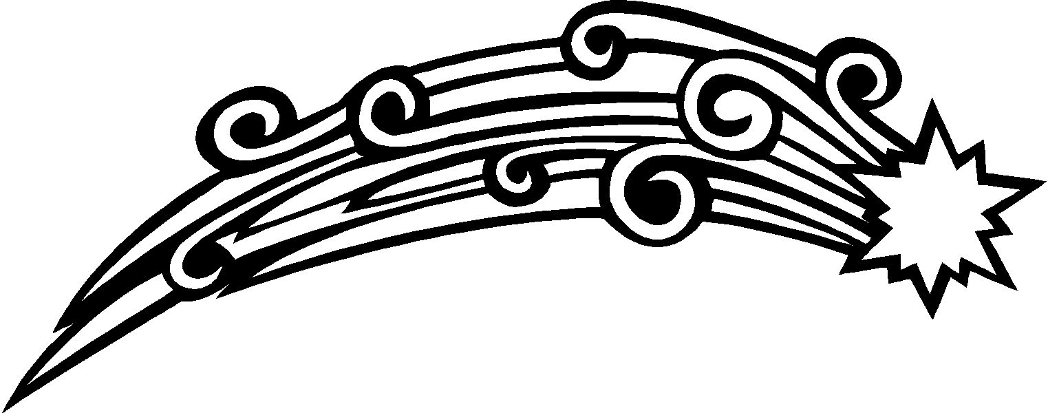 1523x600 Comet Drawing Shooting Star For Free Download - Star Line Drawing