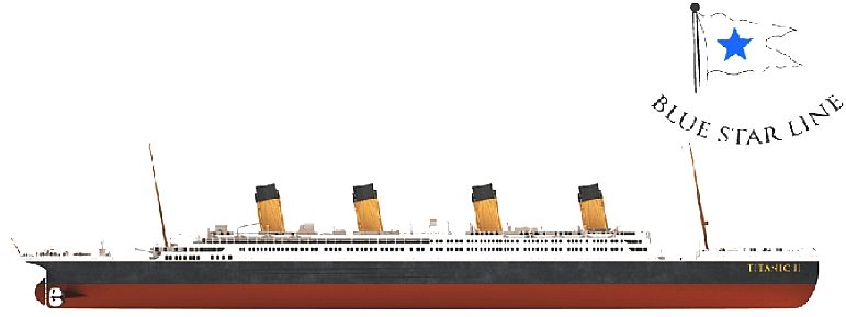 771x289 Titanic Ii Blue Star Line Cruises - Star Line Drawing