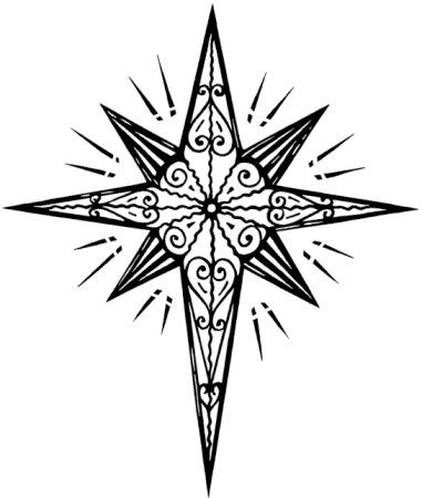 381x450 star of bethlehem drawing - Star Of Bethlehem Drawing