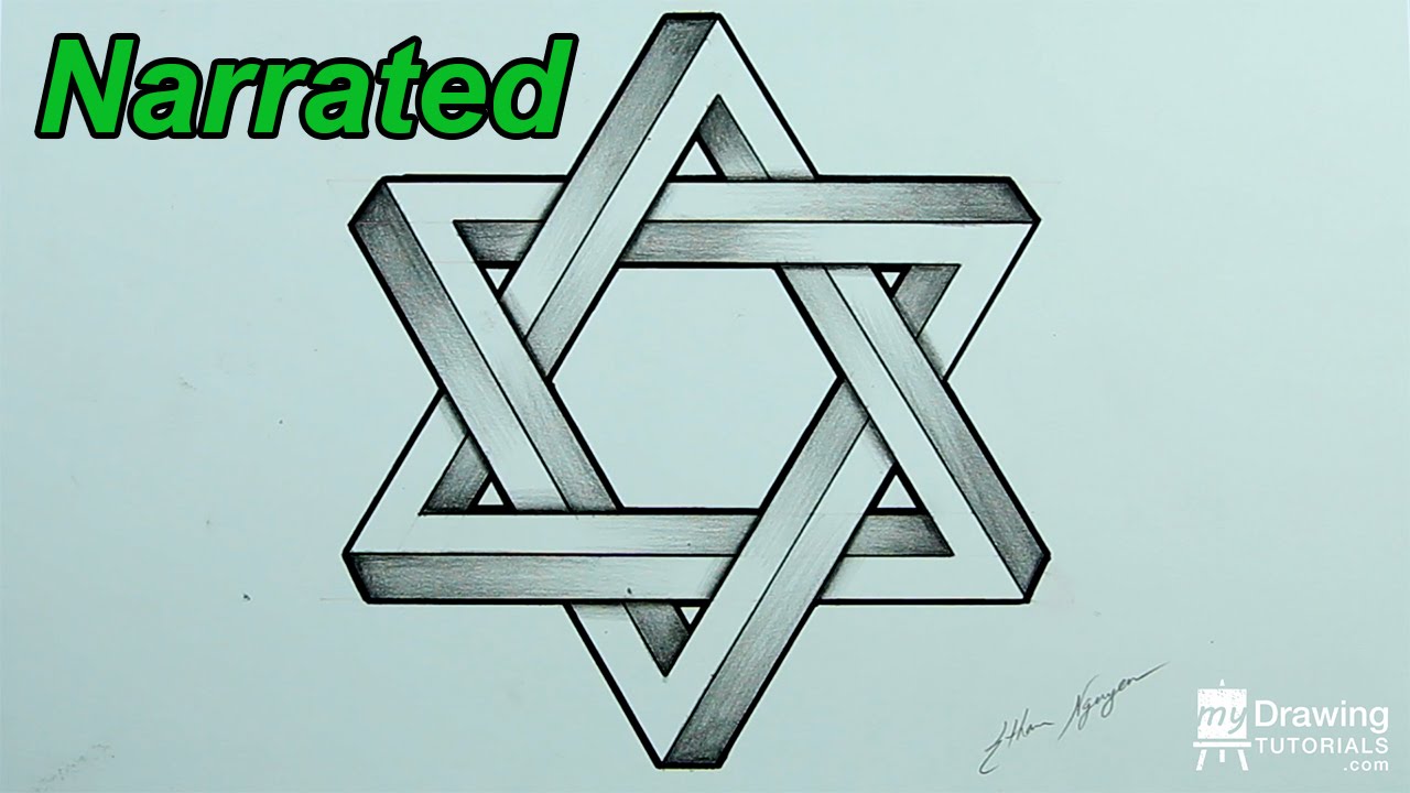 1280x720 how to draw an impossible star of david - Star Of David Drawing