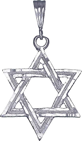 336x575 ejewelryplus sterling silver star of david pendant necklace - Star Of David Drawing