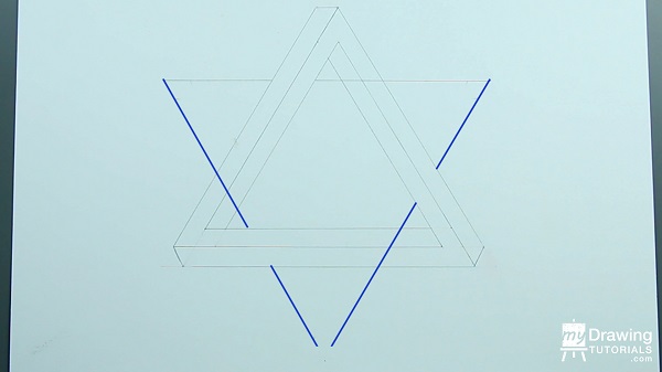 600x337 how to draw an impossible star of david my drawing tutorials - Star Of David Drawing