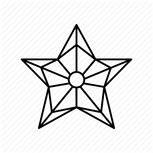 512x512 drawing pentagon art transparent png clipart free download - Star Outline Drawing
