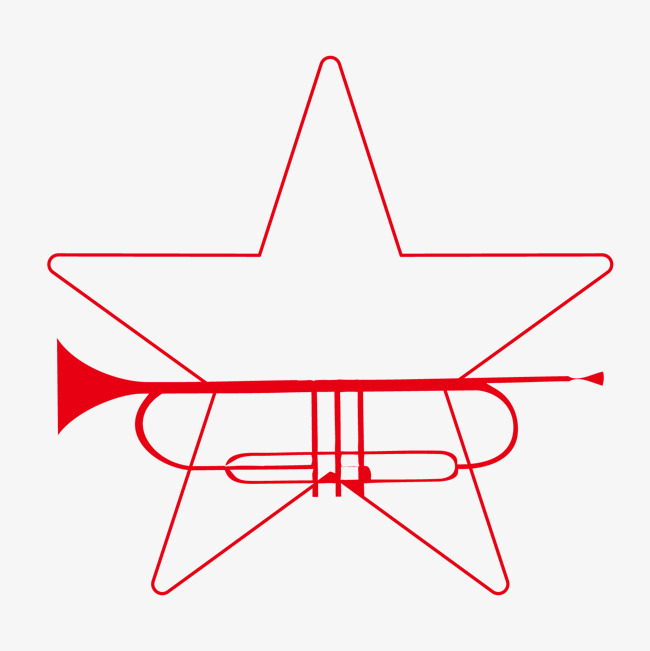 650x651 red line drawing outline five pointed star, red, five pointed star - Star Outline Drawing