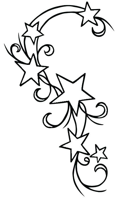 405x700 shooting star line drawing at free for personal black outline - Star Outline Drawing