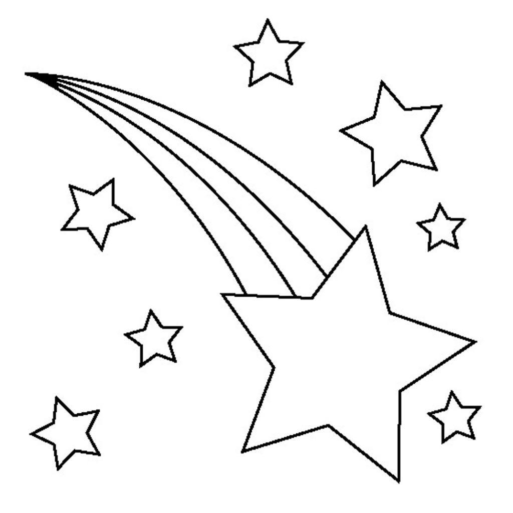 1024x1024 top shooting star outline drawing design - Star Outline Drawing