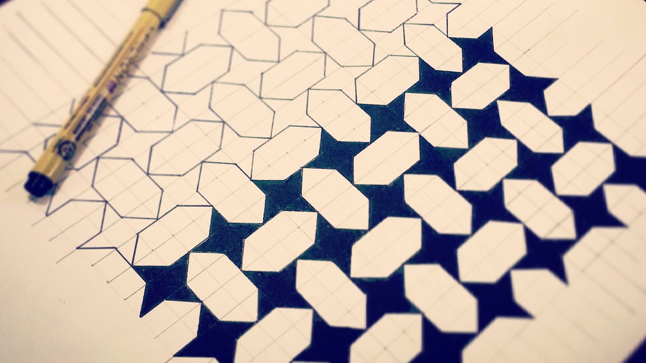 1280x720 Simple Pattern - Star Pattern Drawing