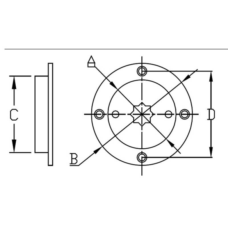 800x800 Stainless Deck Plate With Star Pattern - Star Pattern Drawing
