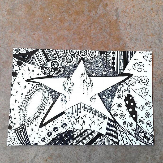 Star Pattern Drawing at PaintingValley.com | Explore collection of Star