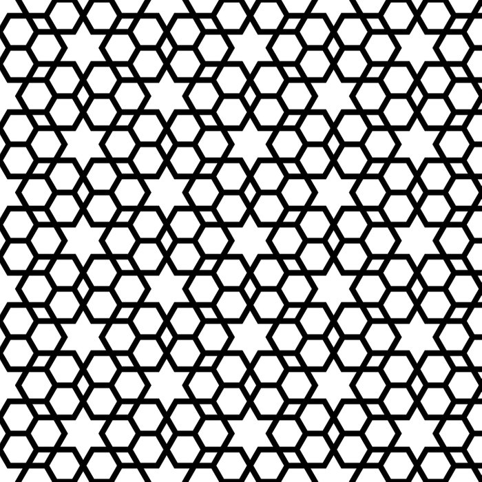 700x700 Star Pattern In Black And White Duvet Cover - Star Pattern Drawing