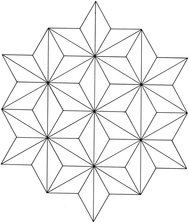 650x766 Creative Haven Geometric Star Designs Coloring Book Doodles - Star Pattern Drawing