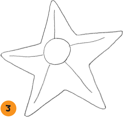 423x402 Sea Star - Star Shape Drawing