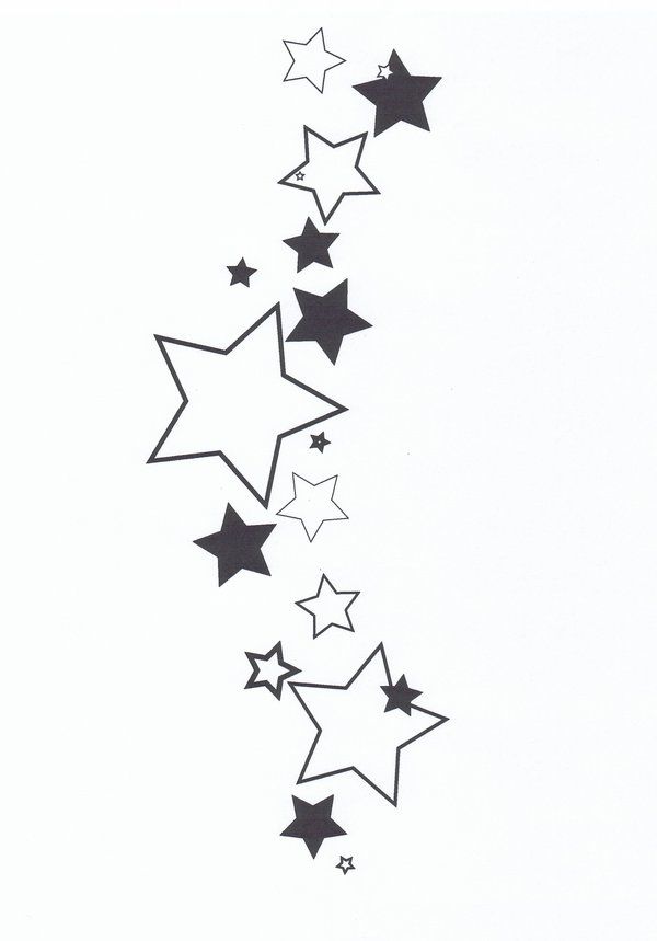 600x859 Drawings Of Star Tattoos - Star Tattoo Drawing