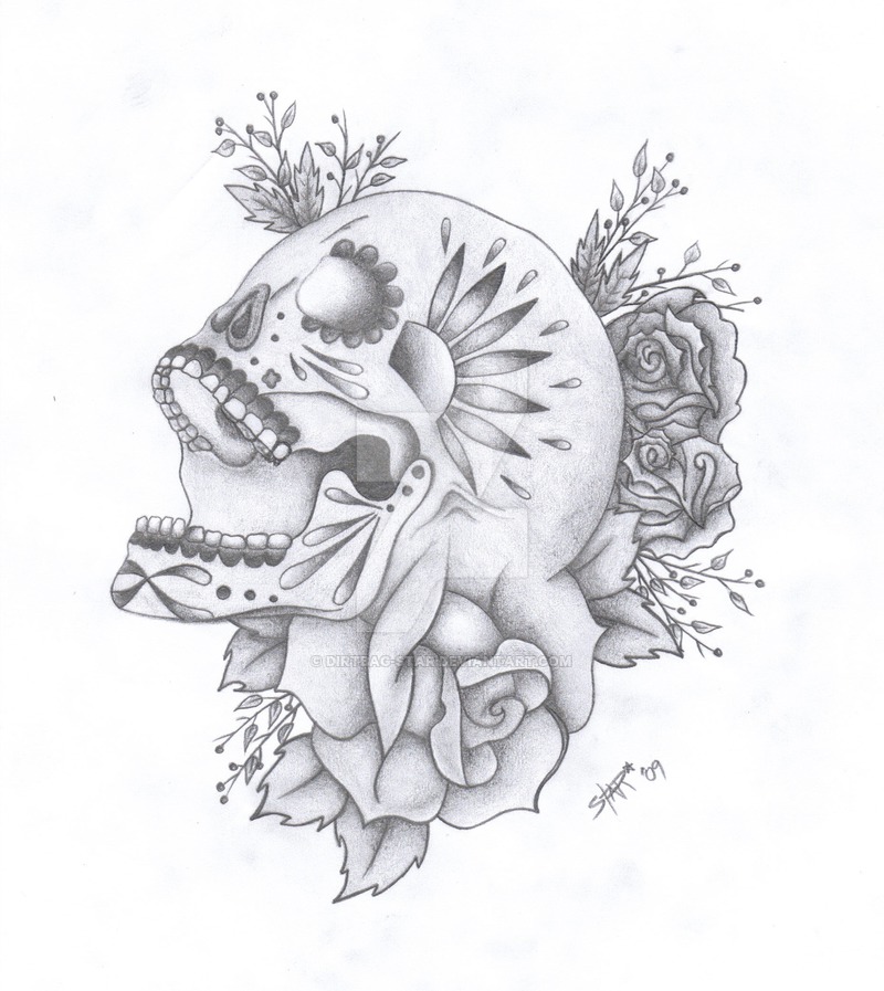 800x897 Skull Tattoo Design - Star Tattoo Drawing Designs