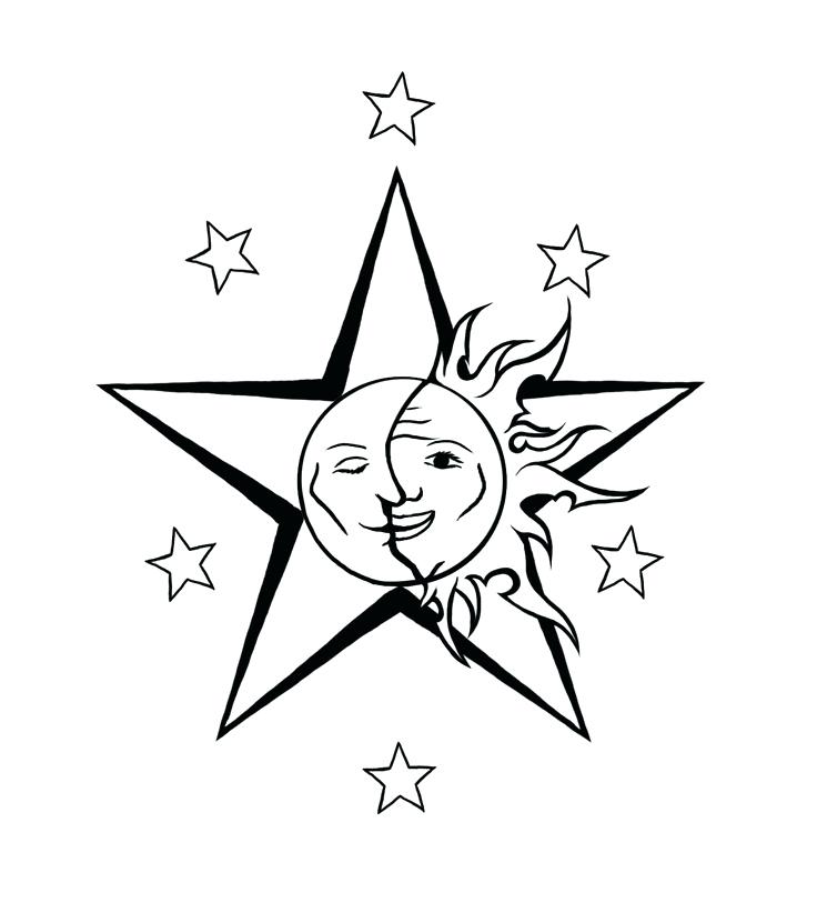 736x822 various star tattoo sketch designs - Star Tattoo Drawing Designs