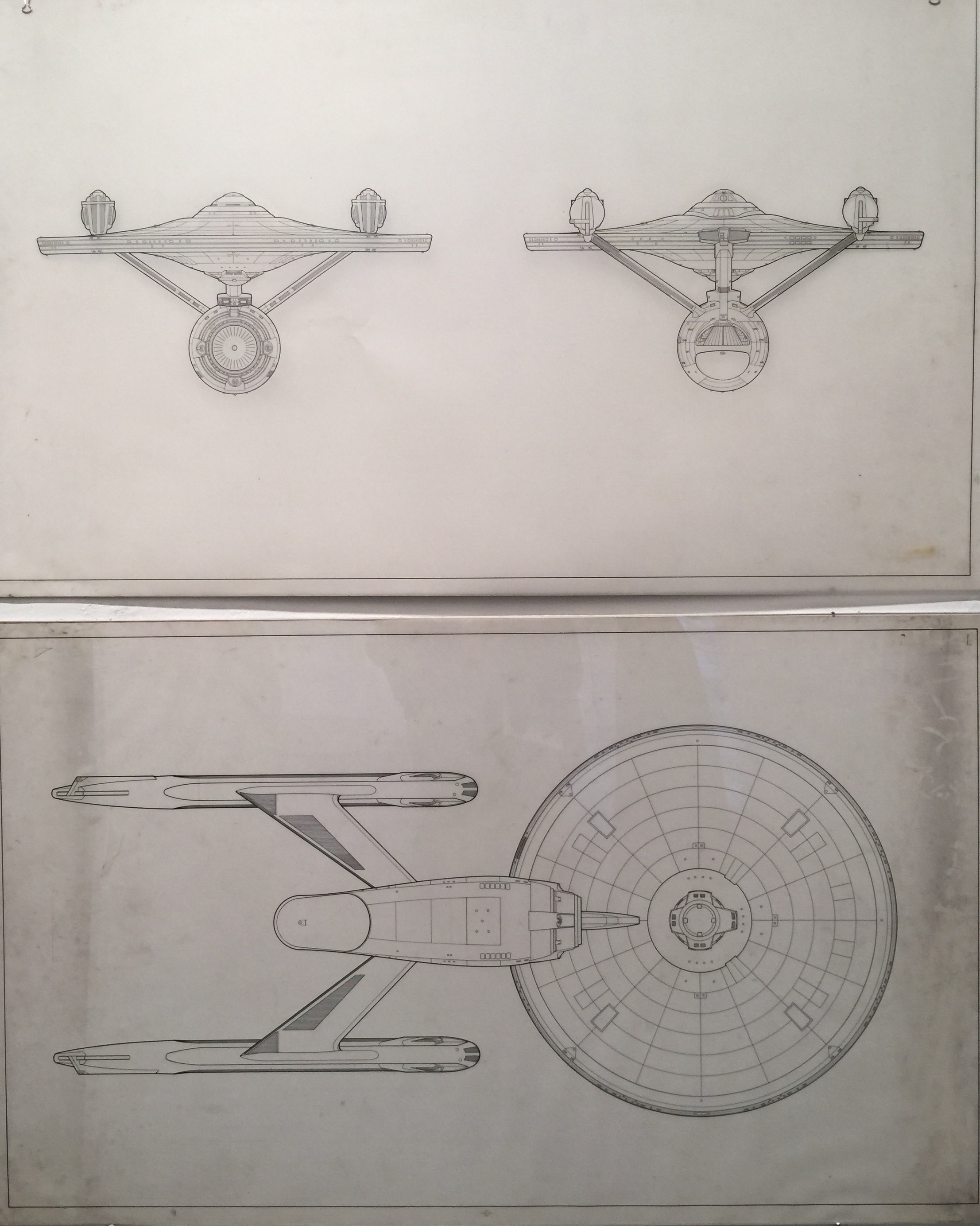 2213x2767 original star trek enterprise technical drawing - Star Trek Enterprise Drawing