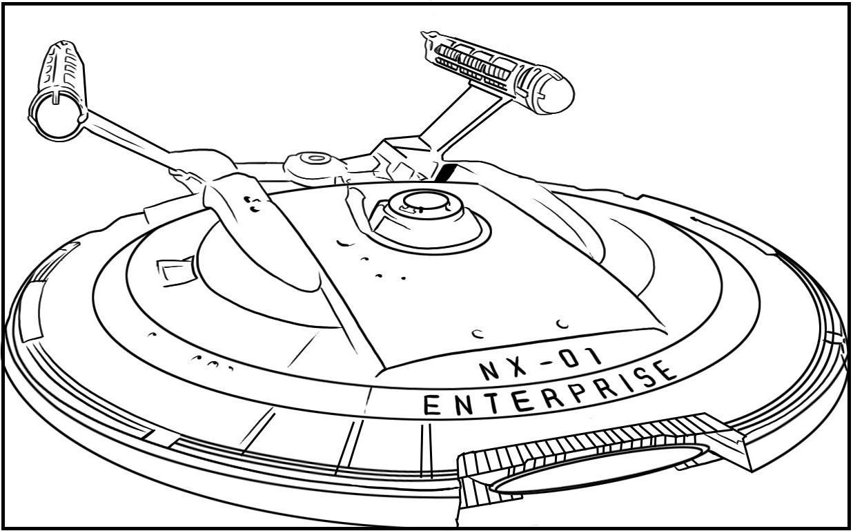1236x769 star trek coloring pages the uss starship enterprise from picture - Star Trek Enterprise Drawing
