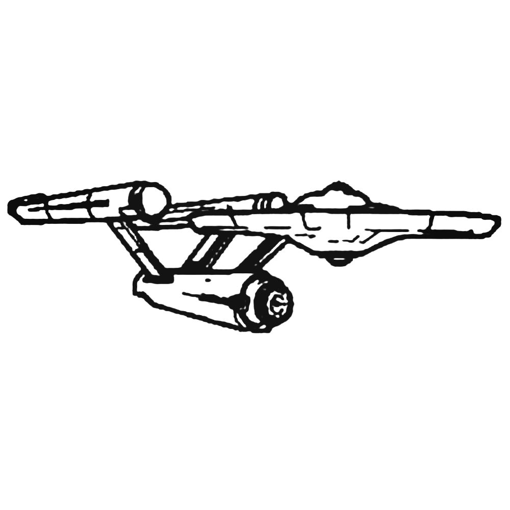 1000x1000 star trek enterprise decal sticker - Star Trek Enterprise Drawing