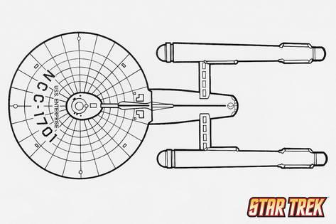 473x315 star trek the original series cover, enterprise ship line art - Star Trek Enterprise Drawing