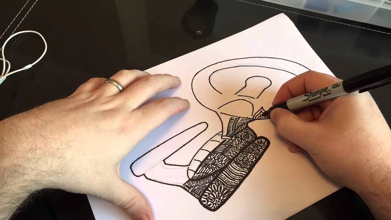 1280x720 drawing star trek enterprise d zentangle part - Star Trek Enterprise Drawing