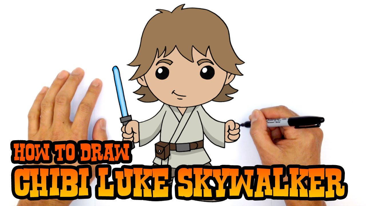 1280x720 how to draw star wars luke skywalker - Star Wars Cartoon Drawing