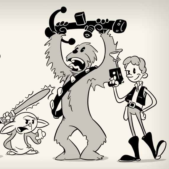 571x571 winner of the star wars art contest! society of visual storytelling - Star Wars Cartoon Drawing