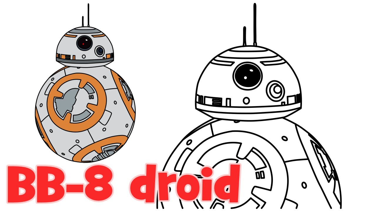 1280x720 how to draw bb star wars episode characters step - Star Wars Characters Drawings